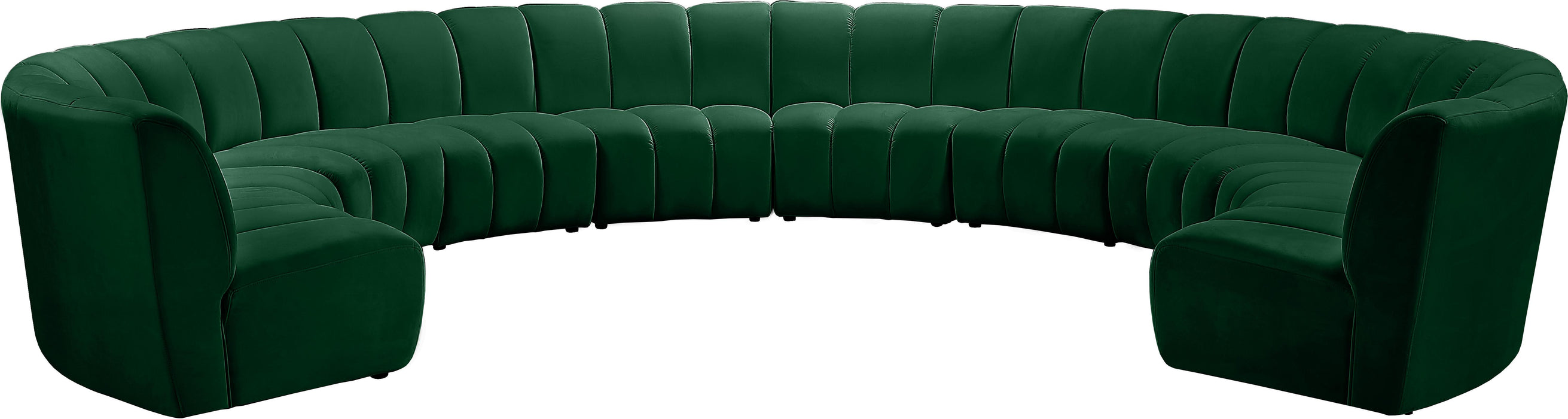 Infinity Green Velvet 10pc. Modular Sectional - Furniture Stars (Chicago, IL)