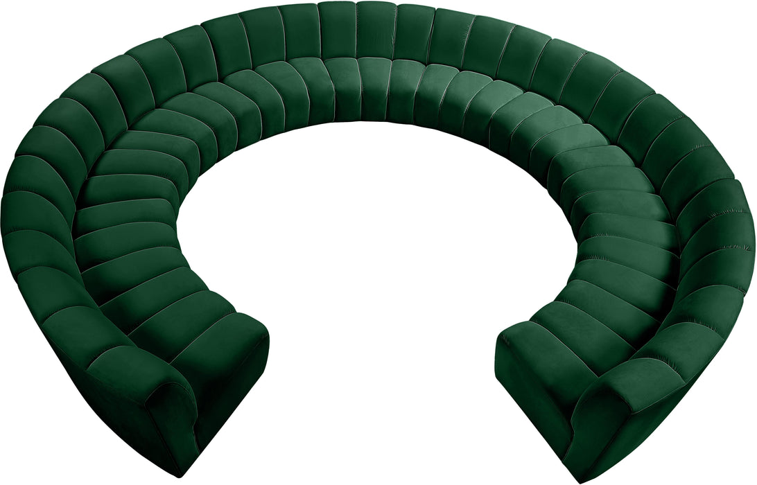 Infinity Green Velvet 11pc. Modular Sectional - Furniture Stars (Chicago, IL)