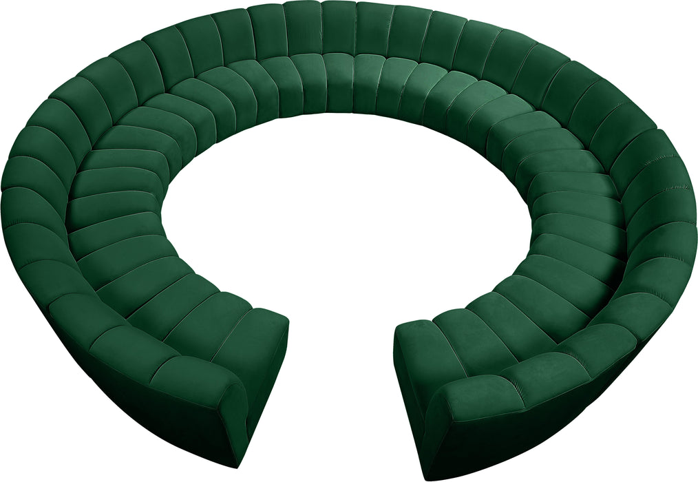 Infinity Green Velvet 12pc. Modular Sectional - Furniture Stars (Chicago, IL)