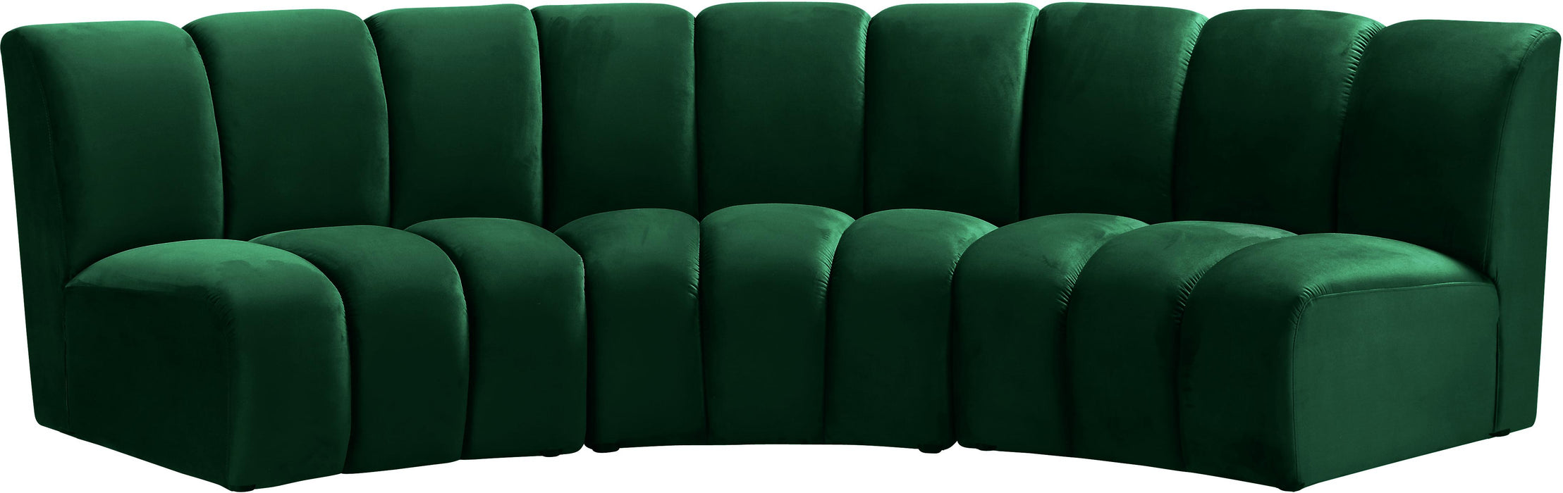 Infinity Green Velvet 3pc. Modular Sectional - Furniture Stars (Chicago, IL)