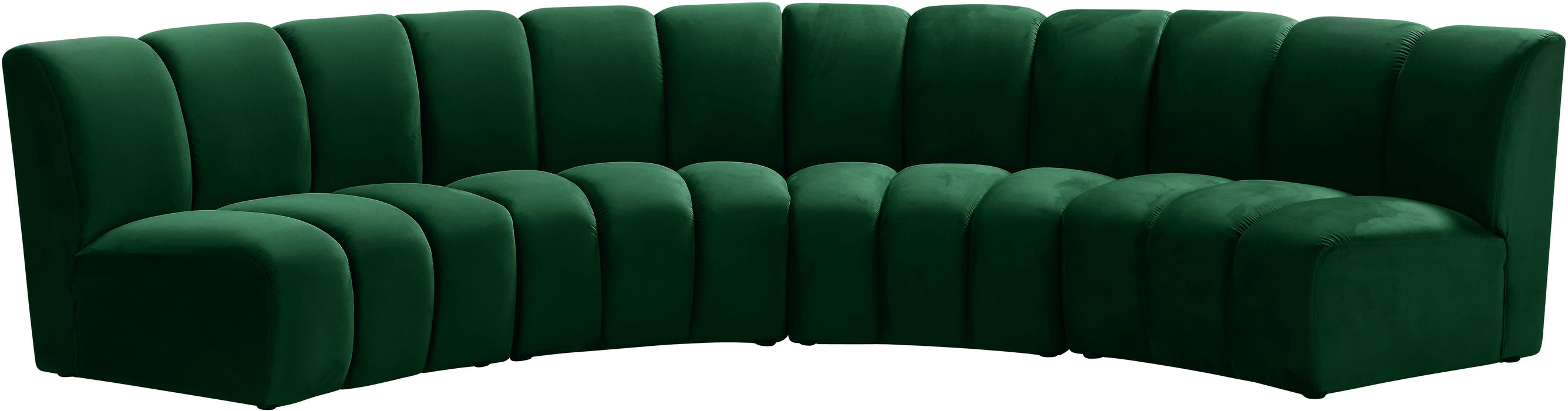 Infinity Green Velvet 4pc. Modular Sectional - Furniture Stars (Chicago, IL)