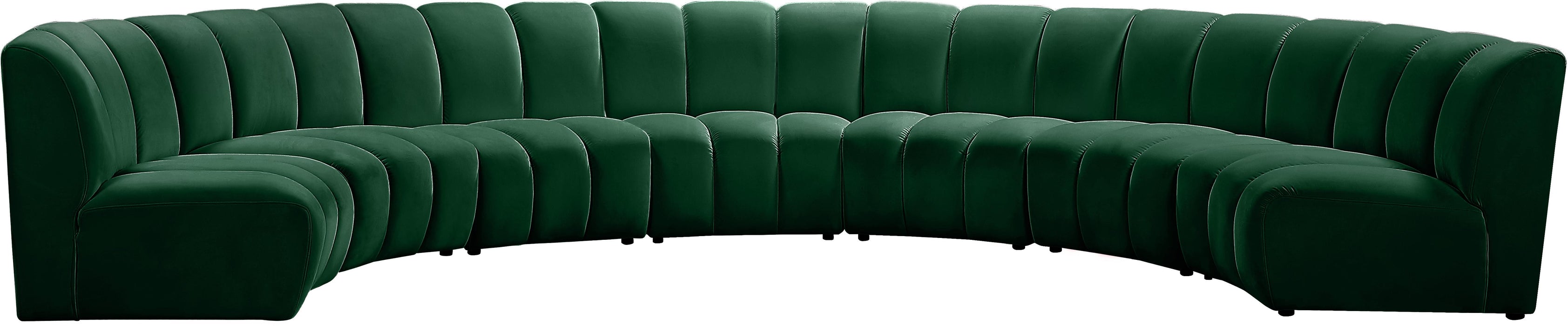 Infinity Green Velvet 7pc. Modular Sectional - Furniture Stars (Chicago, IL)