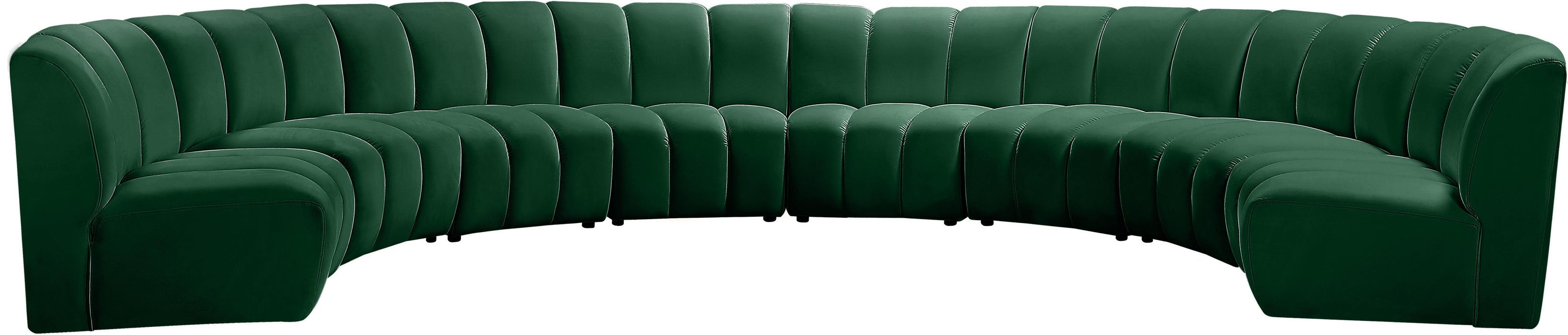 Infinity Green Velvet 8pc. Modular Sectional - Furniture Stars (Chicago, IL)