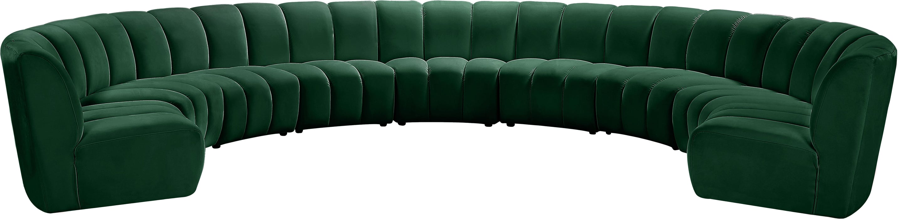Infinity Green Velvet 9pc. Modular Sectional - Furniture Stars (Chicago, IL)