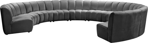 Infinity Grey Velvet 10pc. Modular Sectional - Furniture Stars (Chicago, IL)