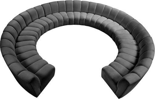 Infinity Grey Velvet 11pc. Modular Sectional - Furniture Stars (Chicago, IL)