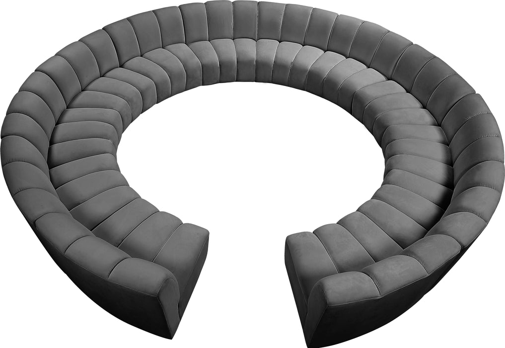 Infinity Grey Velvet 12pc. Modular Sectional - Furniture Stars (Chicago, IL)