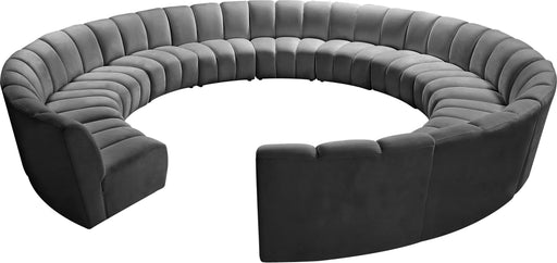 Infinity Grey Velvet 12pc. Modular Sectional - Furniture Stars (Chicago, IL)