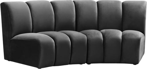 Infinity Grey Velvet 2pc. Modular Sectional - Furniture Stars (Chicago, IL)