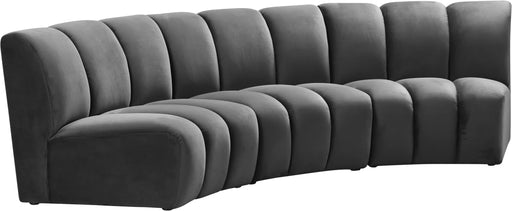 Infinity Grey Velvet 3pc. Modular Sectional - Furniture Stars (Chicago, IL)