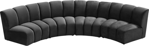 Infinity Grey Velvet 4pc. Modular Sectional - Furniture Stars (Chicago, IL)