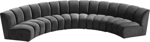 Infinity Grey Velvet 5pc. Modular Sectional - Furniture Stars (Chicago, IL)
