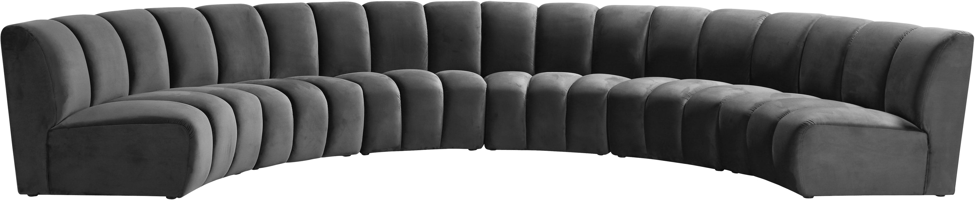 Infinity Grey Velvet 6pc. Modular Sectional - Furniture Stars (Chicago, IL)