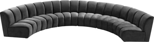 Infinity Grey Velvet 6pc. Modular Sectional - Furniture Stars (Chicago, IL)
