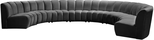 Infinity Grey Velvet 8pc. Modular Sectional - Furniture Stars (Chicago, IL)