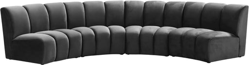 Infinity Grey Velvet 4pc. Modular Sectional - Furniture Stars (Chicago, IL)