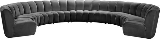 Infinity Grey Velvet 9pc. Modular Sectional - Furniture Stars (Chicago, IL)