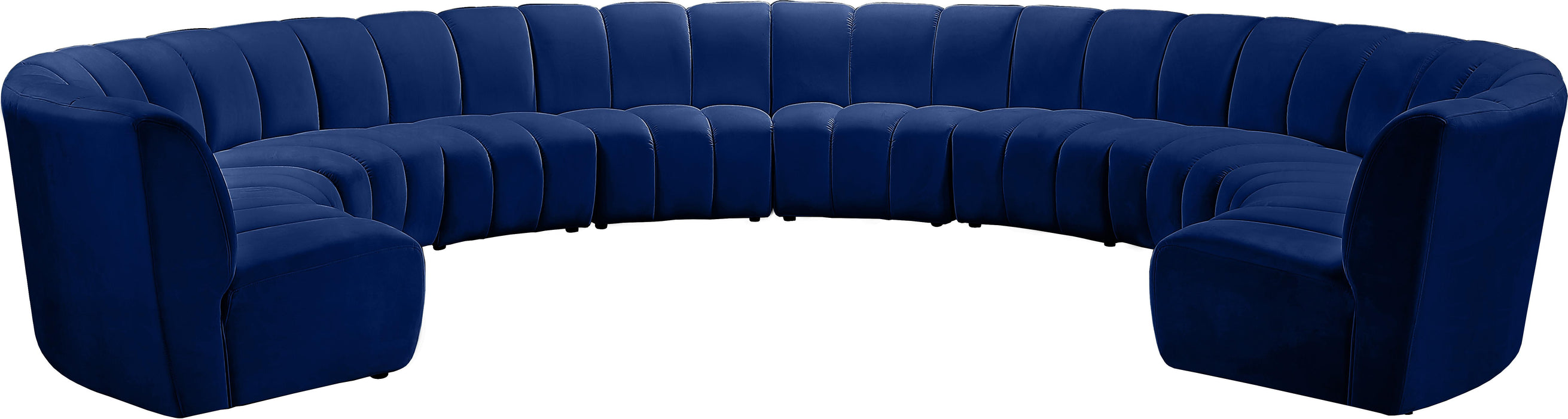 Infinity Navy Velvet 10pc. Modular Sectional - Furniture Stars (Chicago, IL)