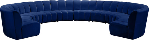 Infinity Navy Velvet 10pc. Modular Sectional - Furniture Stars (Chicago, IL)