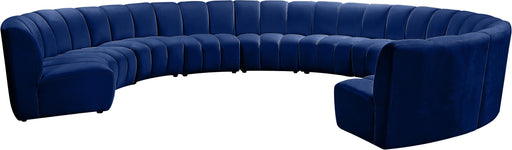 Infinity Navy Velvet 10pc. Modular Sectional - Furniture Stars (Chicago, IL)