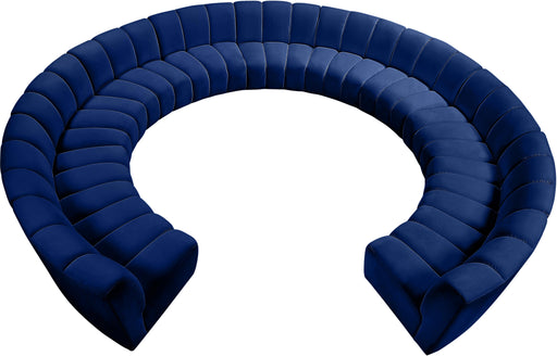Infinity Navy Velvet 11pc. Modular Sectional - Furniture Stars (Chicago, IL)