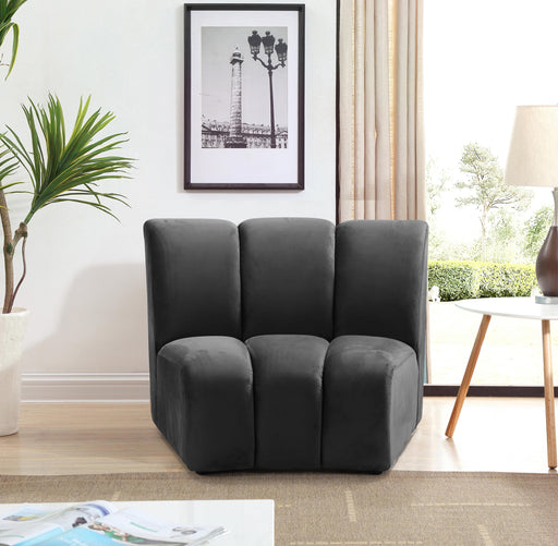 Infinity Grey Velvet Modular Chair - Furniture Stars (Chicago, IL)
