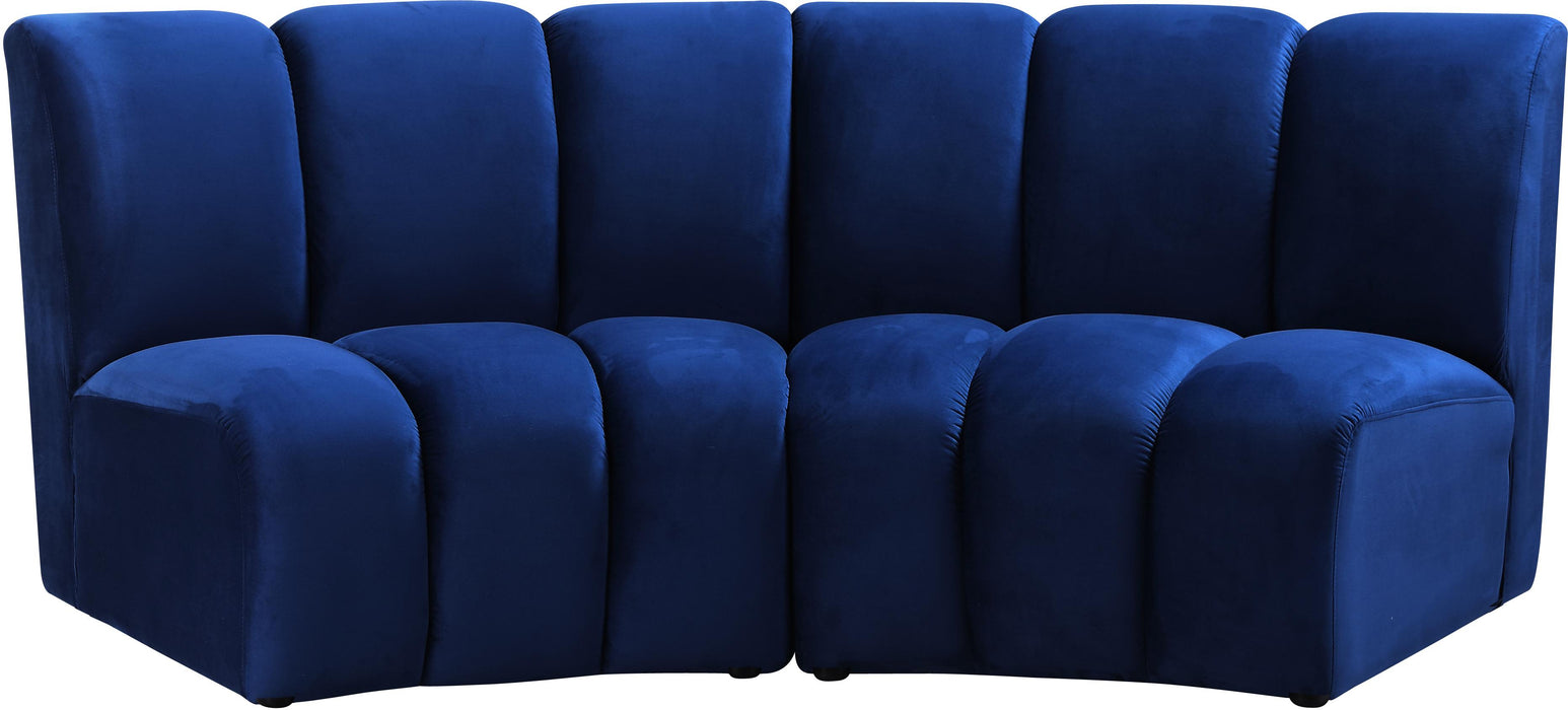 Infinity Navy Velvet 2pc. Modular Sectional - Furniture Stars (Chicago, IL)