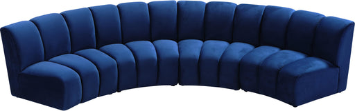 Infinity Navy Velvet 4pc. Modular Sectional - Furniture Stars (Chicago, IL)
