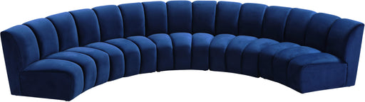 Infinity Navy Velvet 5pc. Modular Sectional - Furniture Stars (Chicago, IL)