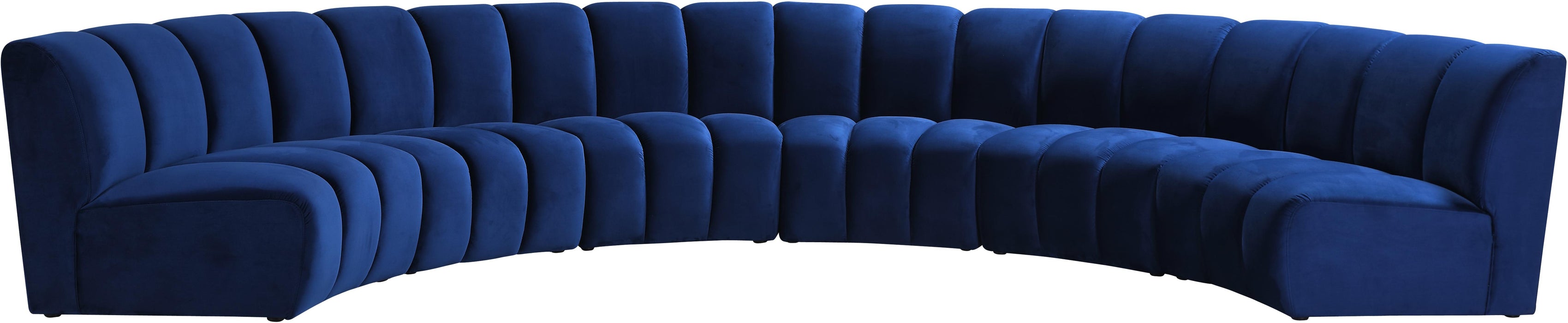 Infinity Navy Velvet 6pc. Modular Sectional - Furniture Stars (Chicago, IL)