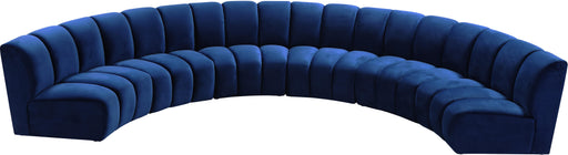 Infinity Navy Velvet 6pc. Modular Sectional - Furniture Stars (Chicago, IL)