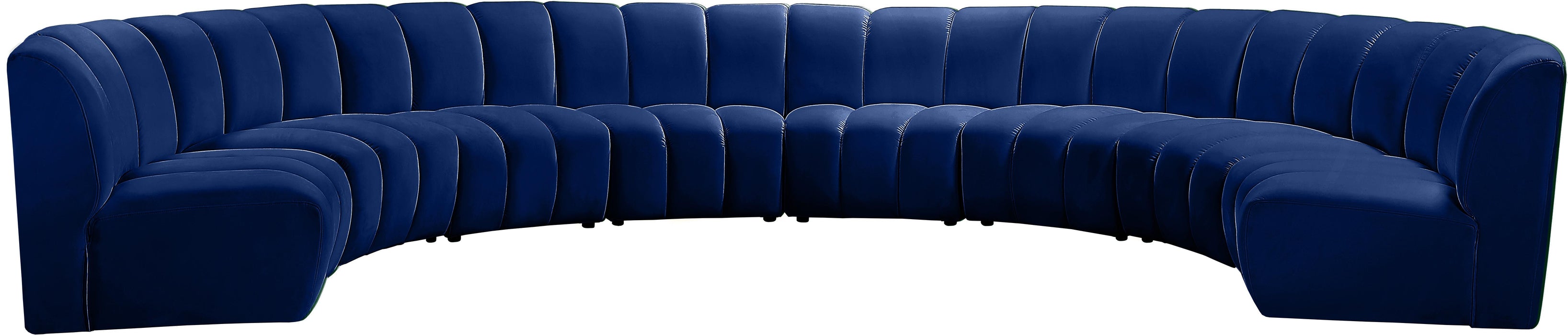 Infinity Navy Velvet 8pc. Modular Sectional - Furniture Stars (Chicago, IL)