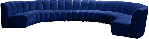 Infinity Navy Velvet 8pc. Modular Sectional - Furniture Stars (Chicago, IL)