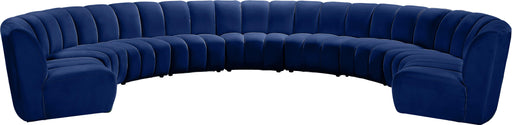 Infinity Navy Velvet 9pc. Modular Sectional - Furniture Stars (Chicago, IL)