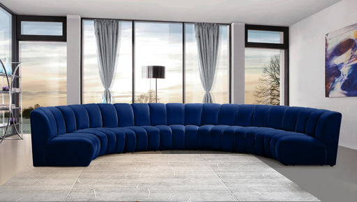 Infinity Navy Velvet 7pc. Modular Sectional - Furniture Stars (Chicago, IL)