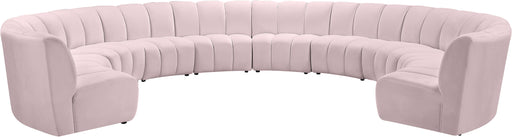 Infinity Pink Velvet 10pc. Modular Sectional - Furniture Stars (Chicago, IL)