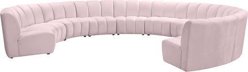Infinity Pink Velvet 10pc. Modular Sectional - Furniture Stars (Chicago, IL)