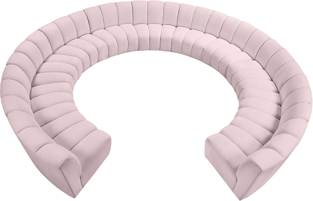 Infinity Pink Velvet 11pc. Modular Sectional - Furniture Stars (Chicago, IL)
