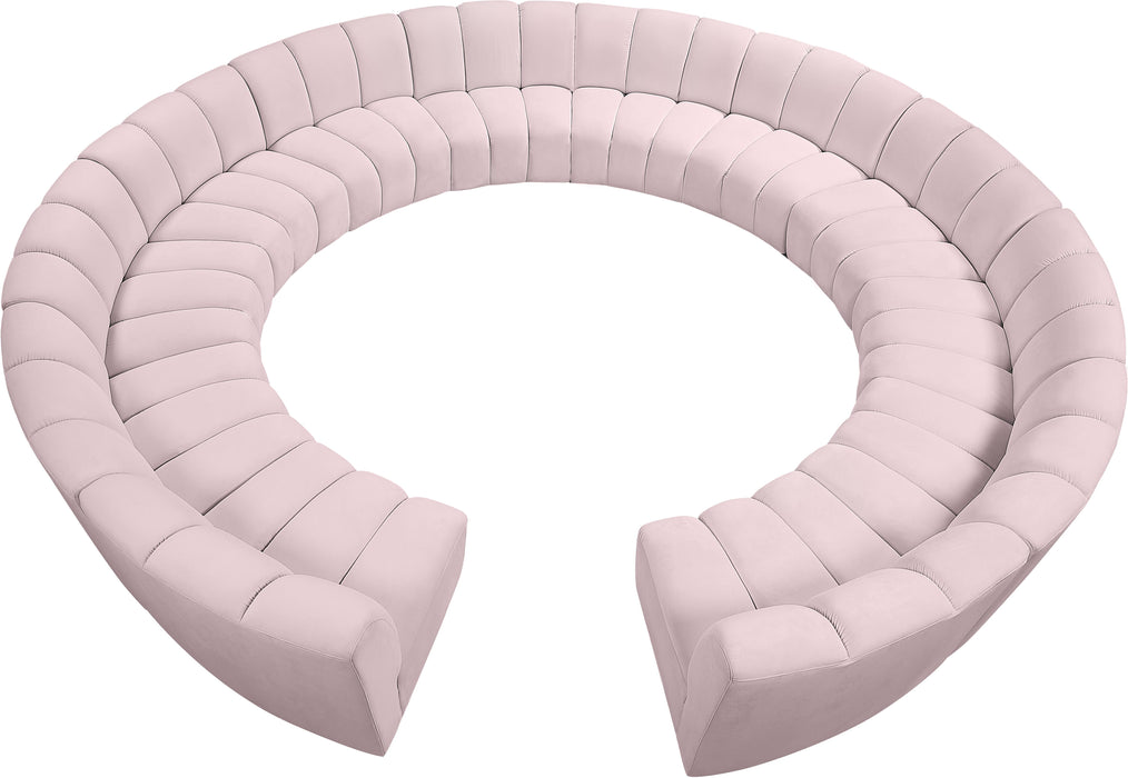 Infinity Pink Velvet 12pc. Modular Sectional - Furniture Stars (Chicago, IL)