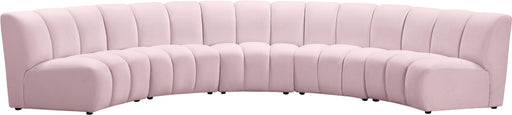 Infinity Pink Velvet 5pc. Modular Sectional - Furniture Stars (Chicago, IL)