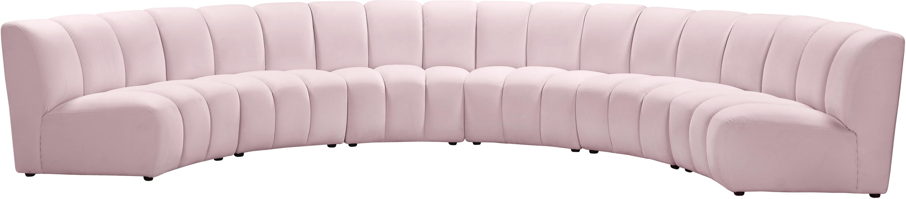 Infinity Pink Velvet 6pc. Modular Sectional - Furniture Stars (Chicago, IL)