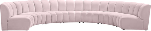 Infinity Pink Velvet 7pc. Modular Sectional - Furniture Stars (Chicago, IL)