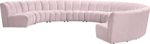 Infinity Pink Velvet 9pc. Modular Sectional - Furniture Stars (Chicago, IL)