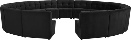Limitless Black Velvet 15pc. Modular Sectional - Furniture Stars (Chicago, IL)