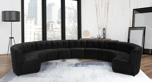 Limitless Black Velvet 11pc. Modular Sectional - Furniture Stars (Chicago, IL)