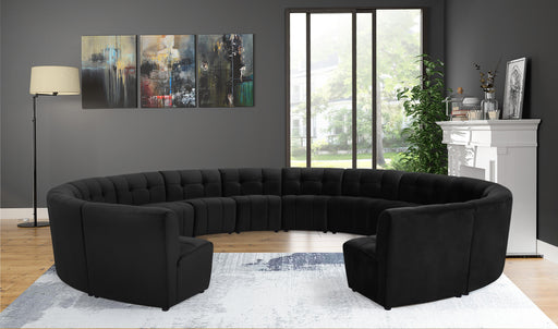 Limitless Black Velvet 14pc. Modular Sectional - Furniture Stars (Chicago, IL)