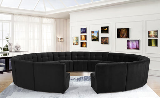 Limitless Black Velvet 15pc. Modular Sectional - Furniture Stars (Chicago, IL)