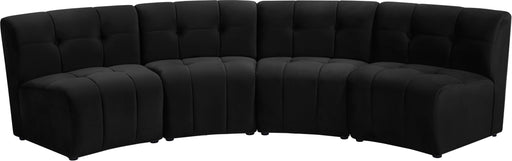 Limitless Black Velvet 4pc. Modular Sectional - Furniture Stars (Chicago, IL)