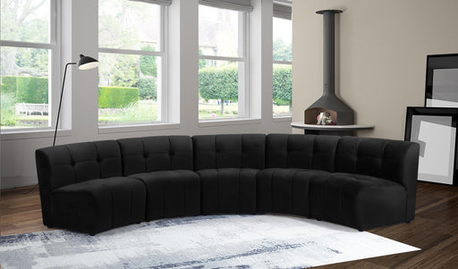 Limitless Black Velvet 5pc. Modular Sectional - Furniture Stars (Chicago, IL)