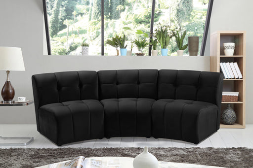 Limitless Black Velvet 3pc. Modular Sectional - Furniture Stars (Chicago, IL)